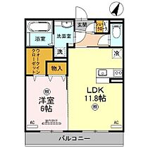 アンジュールB 206 ｜ 栃木県下都賀郡壬生町至宝2丁目2-22（賃貸アパート1LDK・2階・46.75㎡） その2