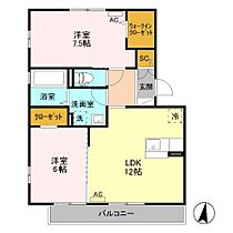 エアル 202 ｜ 栃木県佐野市植下町355-1（賃貸アパート2LDK・2階・60.89㎡） その2