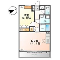 ユア・ハウス 00102 ｜ 栃木県佐野市高萩町（賃貸アパート1LDK・1階・44.00㎡） その2