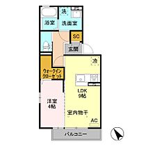 リアン　ファミーユ 205 ｜ 栃木県佐野市富岡町145-2（賃貸アパート1LDK・2階・37.09㎡） その2