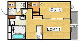 レブエスペランス 1LDKの間取図画像