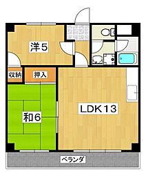 サンライズ早子 2LDKの間取図画像