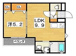 Gran　Claudia寝屋川 2階1LDKの間取り