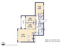 バースシティ・ザ・マーク鷺沼 3LDKの間取図画像