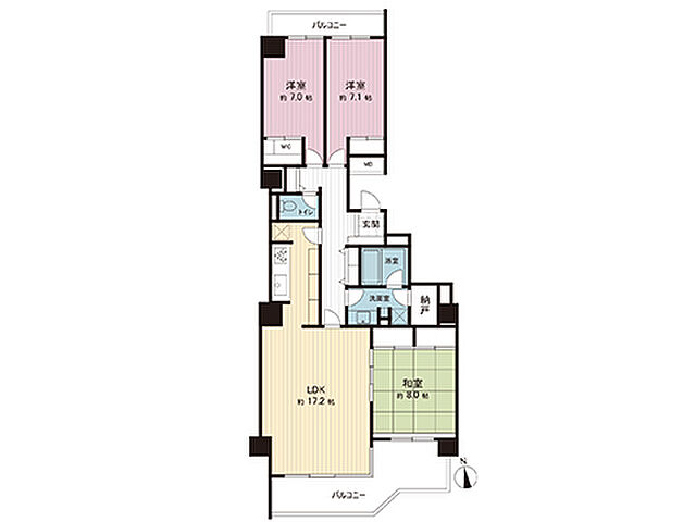 間取り みはらしの家　C棟 2階/-