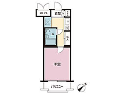 クリオ矢部壱番館 1Kの間取図画像