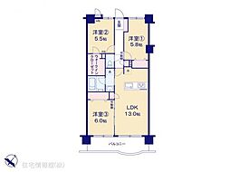 リベラル番田弐番館 3LDKの間取図画像