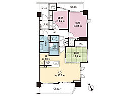 レクセルマンション南橋本 3LDKの間取図画像