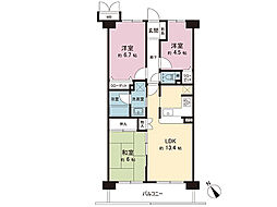 メイツ海老名 3LDKの間取図画像
