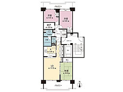 サン・ステージ緑園都市東の街7番館 3SLDKの間取図画像