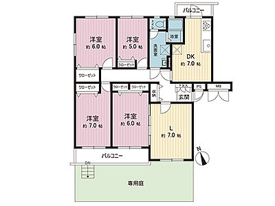 間取り：間取図です。図面と異なる場合は現況を優先させていただきます。