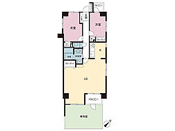 ライオンズマンション拝島 2LDKの間取図画像