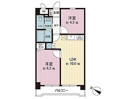 1SLDK 間取り