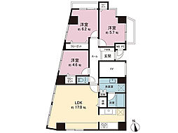 ローズマンション 3LDKの間取図画像