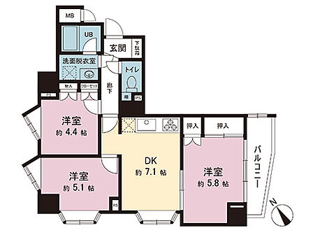 間取図です。図面と異なる場合は現況を優先させていただきます。