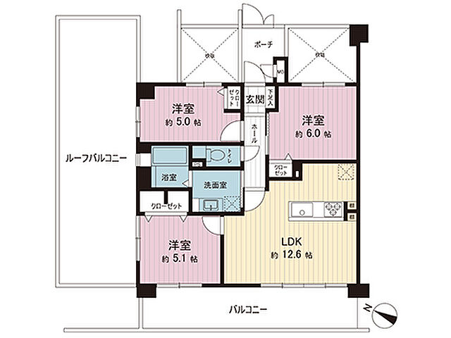 間取り レクセルガーデン西国分寺 3階/-