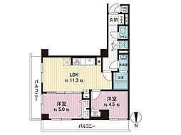 ライオンズマンション本川越第3 2LDKの間取図画像