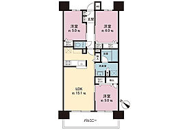 イニシア大宮日進 3LDKの間取図画像