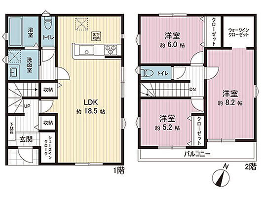 間取り さいたま市北区吉野町2丁目 中古戸建
