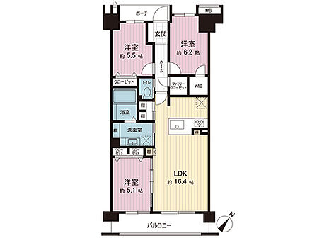 間取図です。図面と異なる場合は現況を優先させていただきます。
