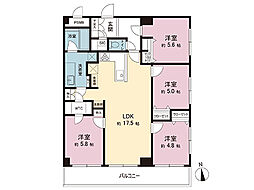 藤和グリーンコープ柏 4LDKの間取図画像