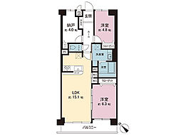 ライオンズマンション津田沼第2 2SLDKの間取り