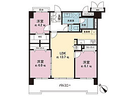 ネオステージおゆみ野壱番館 3LDKの間取図画像