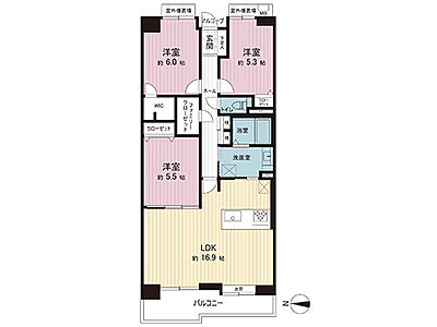 間取り：間取図です。図面と異なる場合は現況を優先させていただきます。