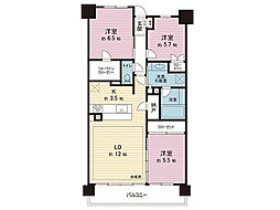 PROUD宇都宮 3LDKの間取図画像