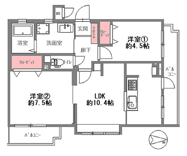 間取りを拡大表示