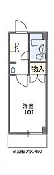 レオパレスＲＸコスモＭ 2階1Kの間取り