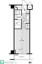 グランハイツ東新宿 4階1Kの間取り