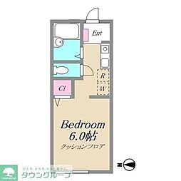 ウエスト 1階1Kの間取り