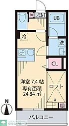 プチ・ハウス大久保 3階ワンルームの間取り