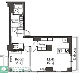 BelleviageAkebonobashi 2LDKの間取図画像