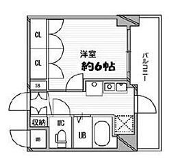スペーシア高円寺1 1Kの間取図画像