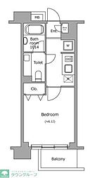 レジディア新宿イースト2 1Kの間取図画像