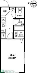 ビラ・クランツ 1Kの間取図画像