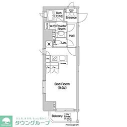 コンフォリア市谷柳町 ワンルームの間取図画像