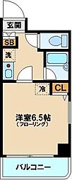 グラントゥルース東中野 1Kの間取図画像