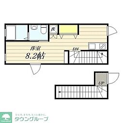 snUg10 ワンルームの間取図画像
