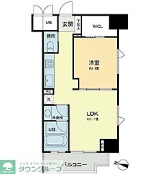 BelleFace本郷弓町 1LDKの間取図画像