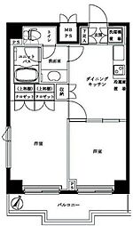 ルーブル中野沼袋 2DKの間取図画像