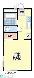 ヒルズ中野 ワンルームの間取図画像