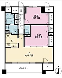 ヤサビアン 2LDKの間取図画像