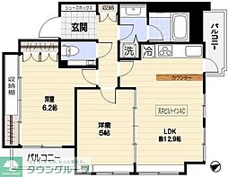 ファミール新宿グランスイートタワー 2LDKの間取図画像