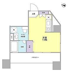 ロネスタR文京護国寺 ワンルームの間取図画像