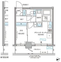 パークアクシス文京本郷 1DKの間取図画像