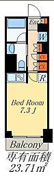 レジディア中落合-B ワンルームの間取図画像