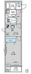 GardenVillage小石川 1Kの間取図画像